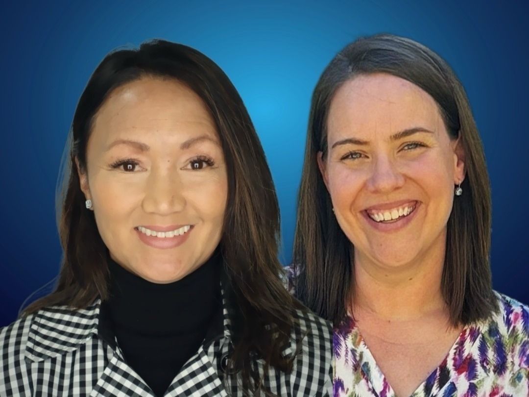 Joann and Megan smile for the camera.