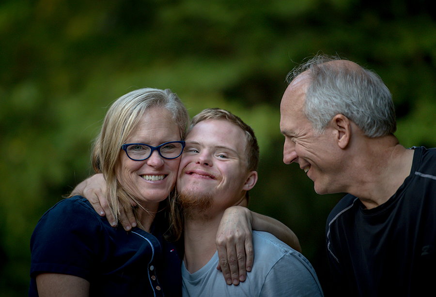 Parents with their son.