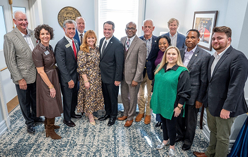 President Russell Keen with Augusta local state delegation and state government relations team