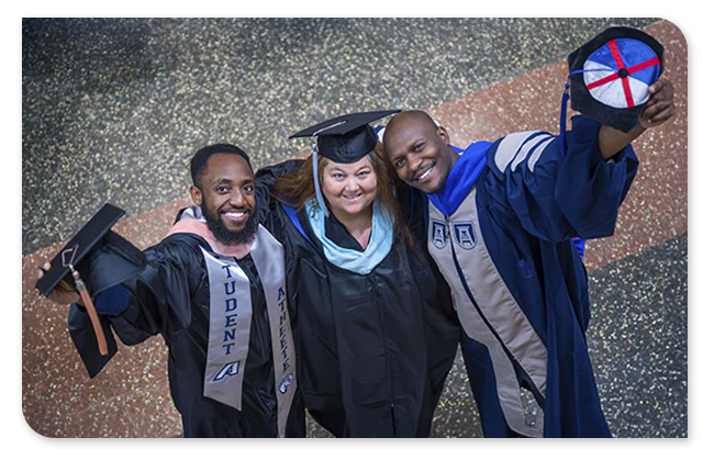 Students with caps