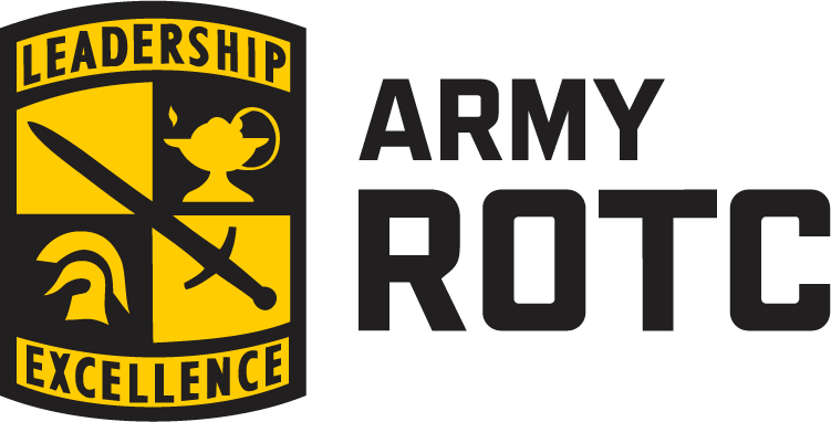Army ROTC Logo yellow and black logo with Army ROTC written to the right