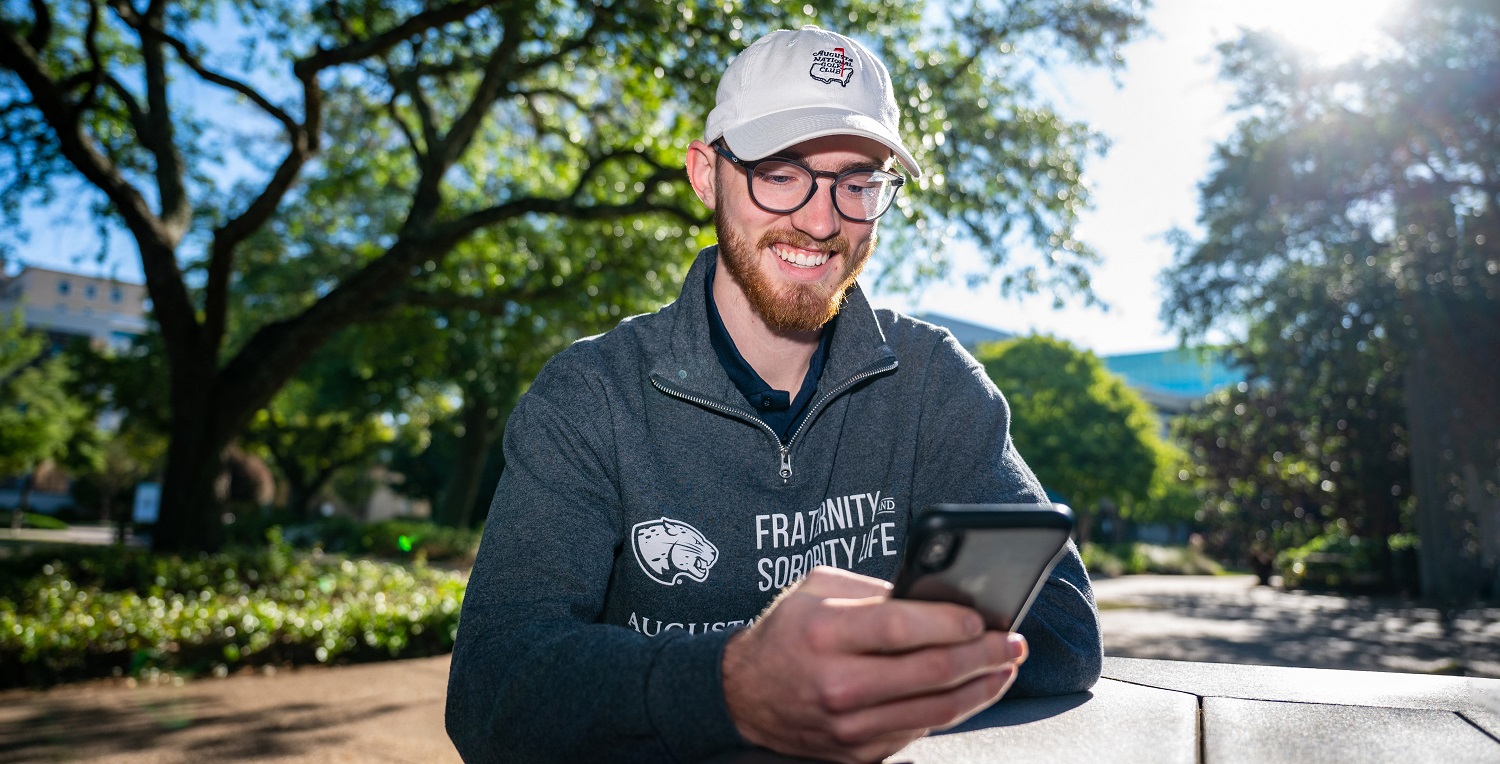 Man looking at phone